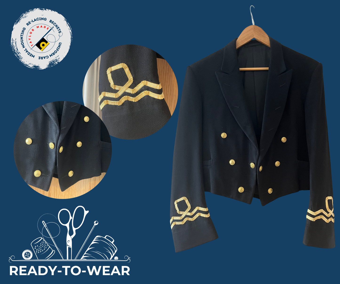 RN Male Officer No2 Barathea Mess Jacket