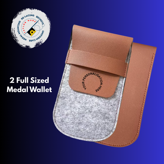 Medal Wallet/Pouch - Two Full Sized Medals