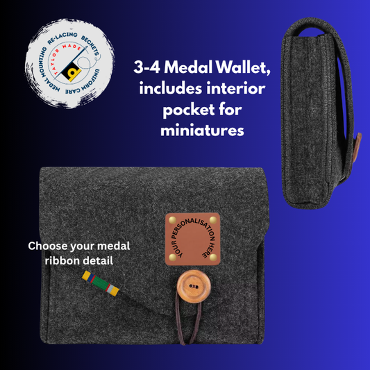 Medal Wallet/Pouch - 3-4 Full Sized Medals