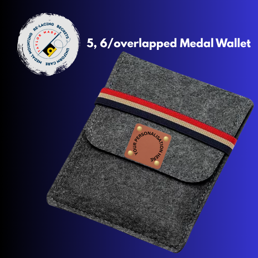 Medal Wallet/Pouch - 5-6/Overlapped Full Sized Medals