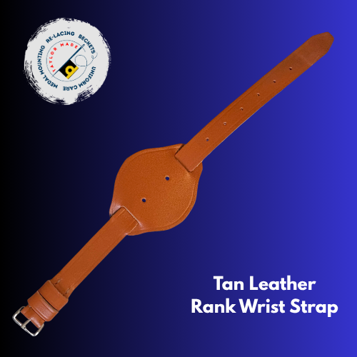 Tan Leather Rank Wrist Strap